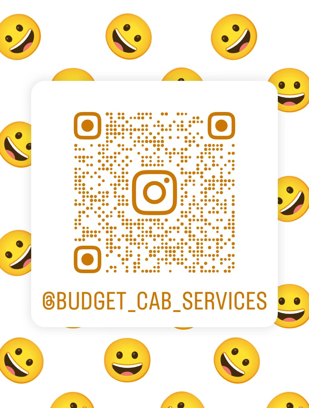 Instagram QR code for Budget Cab Services